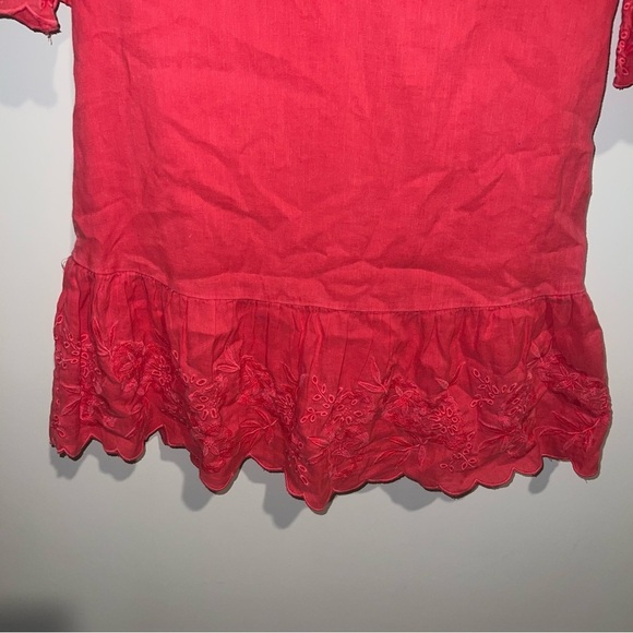 NWT Vineyard Vines Paradise Pink Linen Blend Flutter Sleeve Dress - Picture 3 of 8